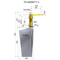 Timone acciaio TA40200-11 V